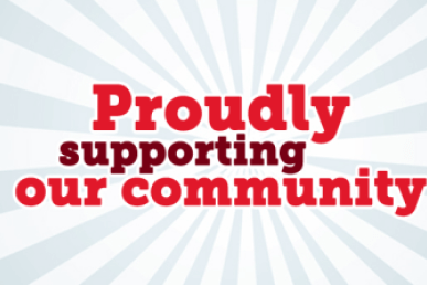 Proudly supporting our community badge.